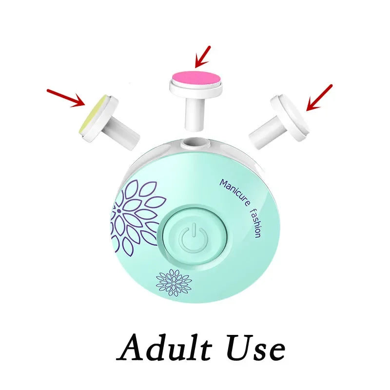 Electric Nail Trimmer and Polisher Kit for Babies - Manicure Set for Newborn Care