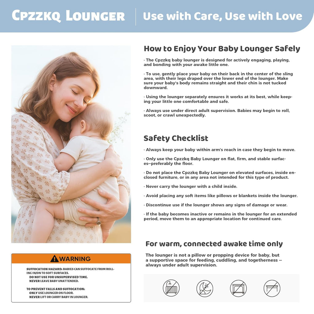 Premium Baby Lounger for Newborns and Infants (0-24 Months) - Soft Cotton Baby Nest for Home and Travel, Includes Lounger Cover - Ideal Gift for Newborn Essentials, White