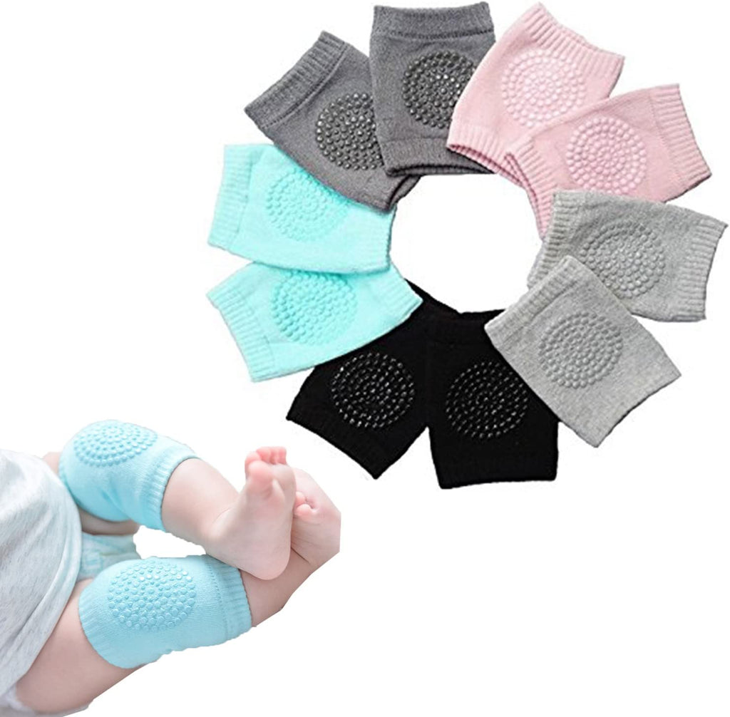 Unisex Anti-Slip Knee Pads for Infants and Toddlers - Set of 5 Pairs