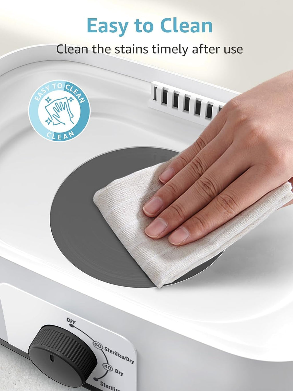 Adjustable 4-in-1 Electric Steam Sterilizer and Dryer for Baby Bottles, Pacifiers, and Breast Pump Parts – 8-Bottle Capacity