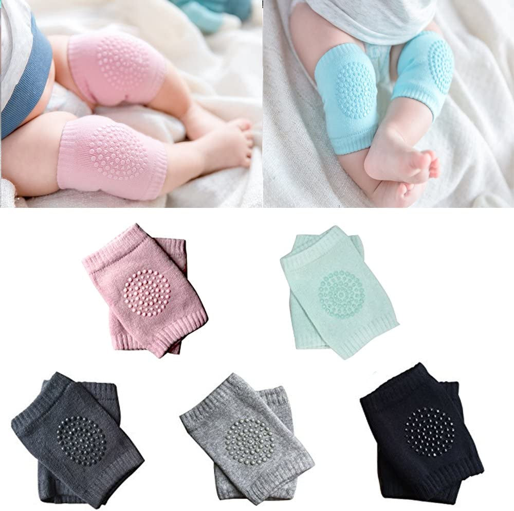 Unisex Anti-Slip Knee Pads for Infants and Toddlers - Set of 5 Pairs