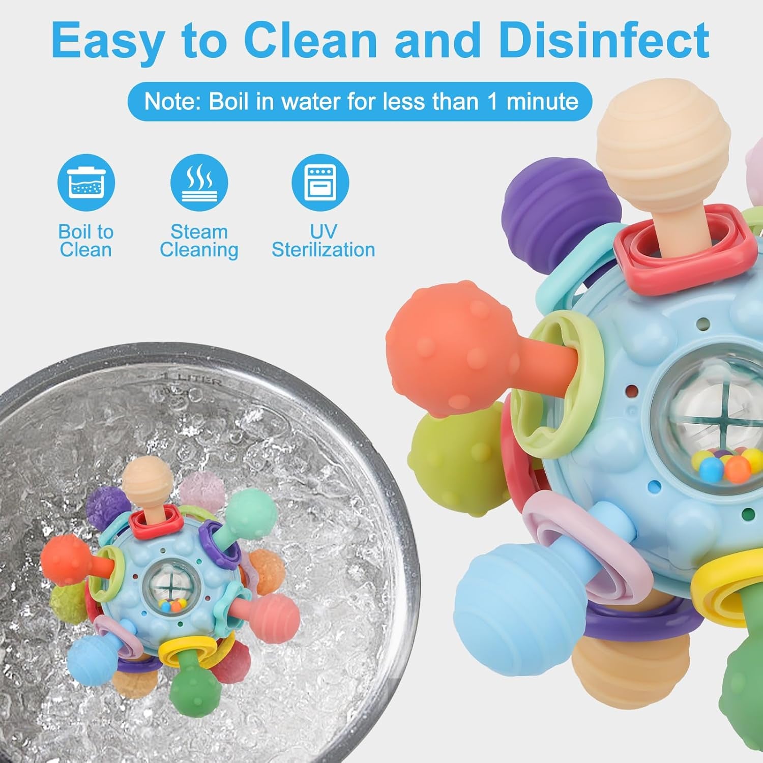 Montessori-Inspired Sensory and Teething Toys for Infants and Toddlers Aged 0-2 Years, Ideal Developmental Gifts for Boys and Girls