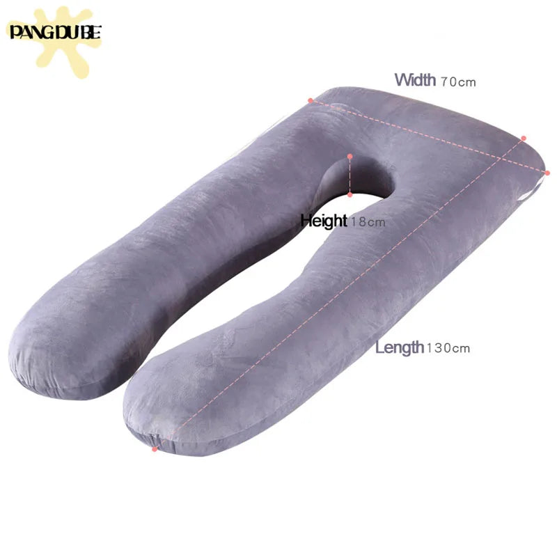 Pregnancy Pillow 130x70 cm - Supportive Sleeping and Nursing Cushion for Expecting Mothers