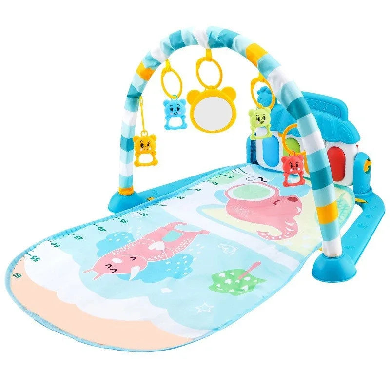 Infant Activity Gym with Musical Piano Keyboard and Crawling Blanket - Early Education Play Mat for Newborns (0-36 Months)