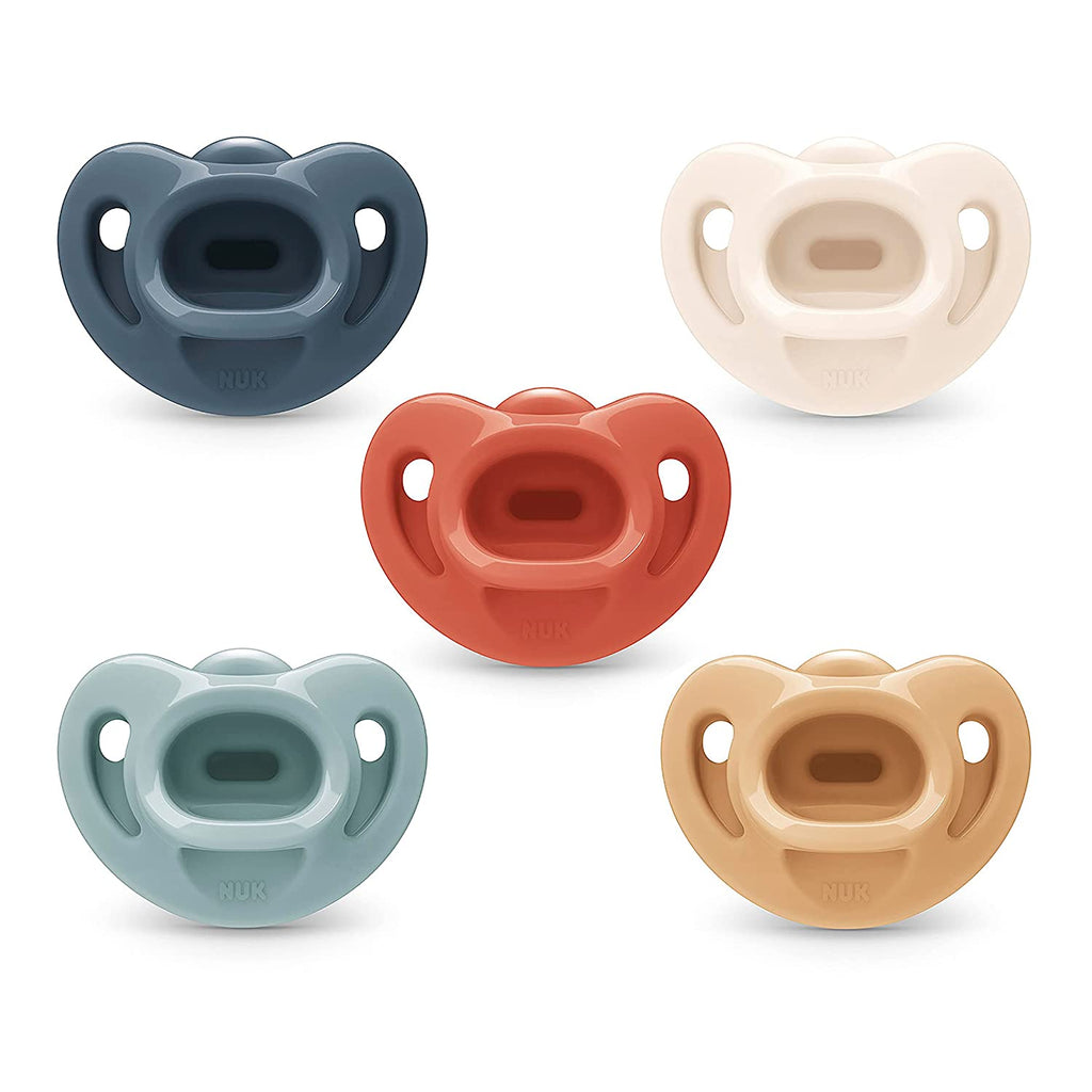Timeless Comfort Pacifier Set | 100% Silicone, One-Piece Design | BPA-Free, Gentle on Baby's Skin | 5-Pack for Ages 0-6 Months
