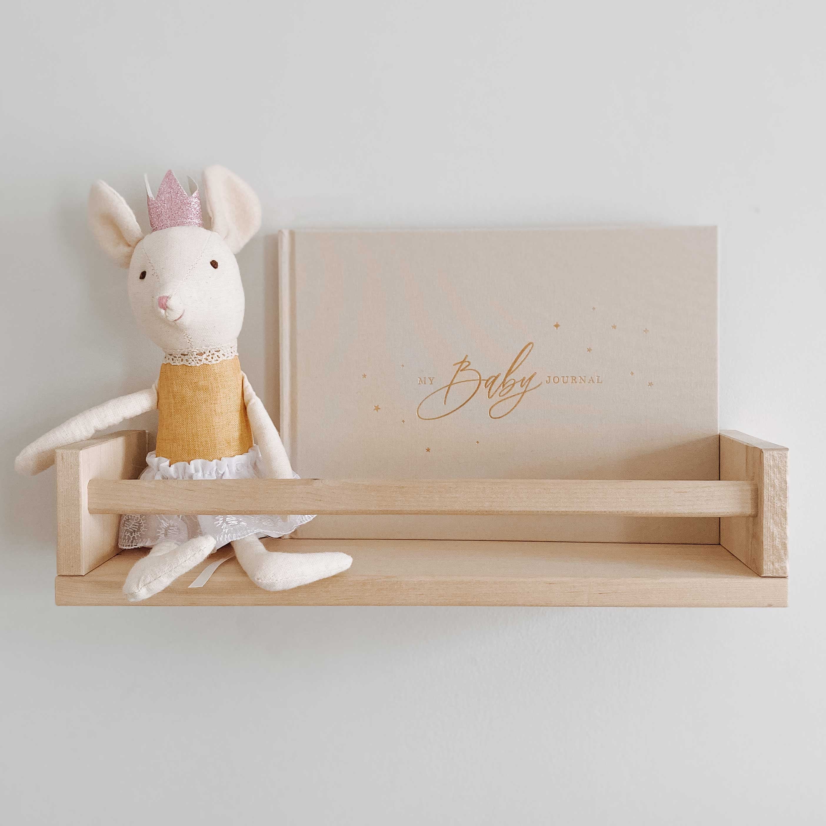 Luxury Baby Memory Book: Natural Cotton Cloth with Gold Foil and Gilded Edges - A Keepsake Journal for New Parents