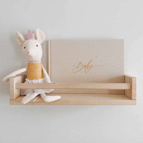 Luxury Baby Memory Book: Natural Cotton Cloth with Gold Foil and Gilded Edges - A Keepsake Journal for New Parents